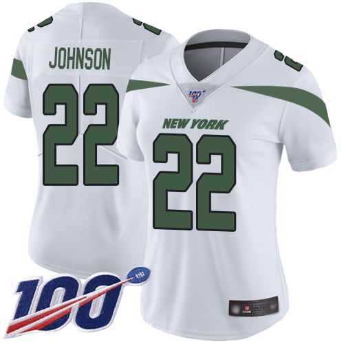 New York Jets Limited White Women Trumaine Johnson Road Jersey NFL Football #22 100th Season Vapor Untouchable->women nfl jersey->Women Jersey